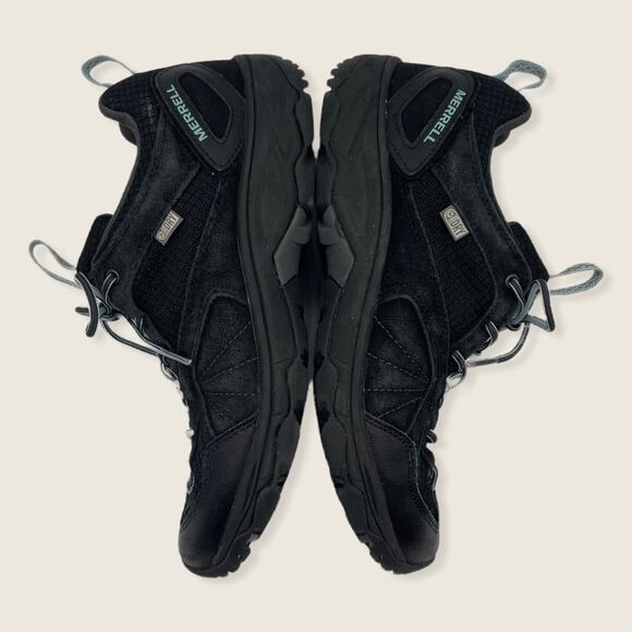 Merrell Avian Light All Black Leather Lace Up Low Top Hiking Sneaker J09488 9.5 - Picture 6 of 8